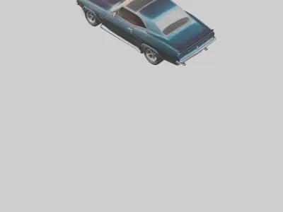 Classic Muscle Car model 3D model