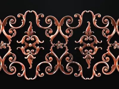 ornament gold 08 3D model