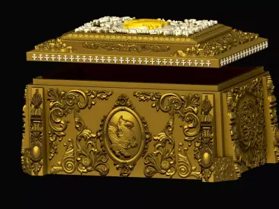 Ornamental deluxe gift storage box 3D print model