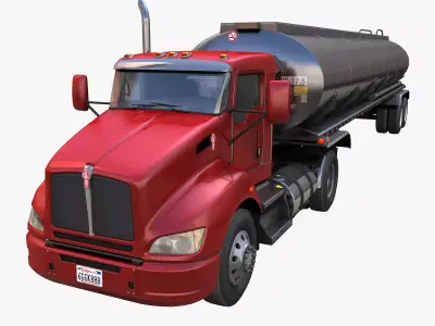 Kenworth T370 fuel tank Low-poly 3D model