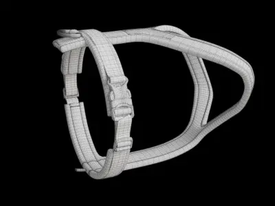 Short Dog Harness 3D model