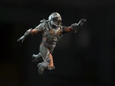 The Space Engineer Low-poly 3D model