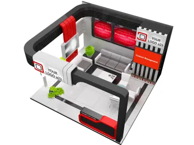 Booth Exhibition Stand a579b 3D model