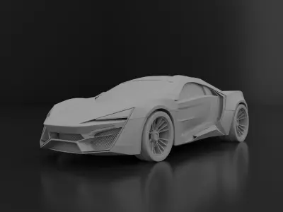 Lykan HyperSport - W Motors Low-poly 3D model