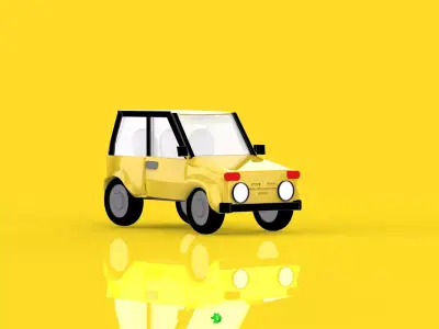 Yellow Car model 3D model