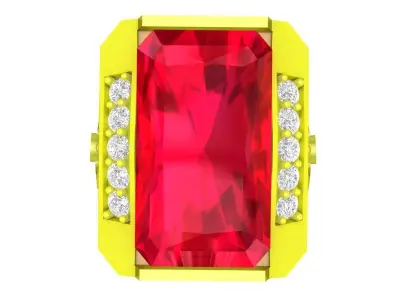 A5141 Luxury Diamond Fashion Men Ring 3D print model