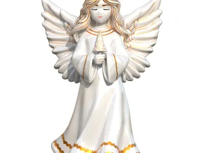 Christmas Angel Figurine 3D Print Model 3D print model