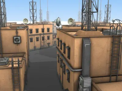 Futuristic Building  Free low-poly 3D model