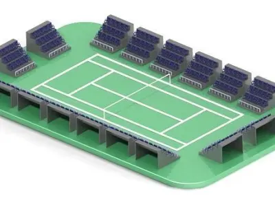Stylish Tennis Stadium 3D model