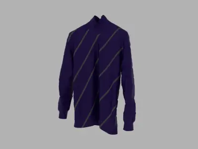 Sweater long sleeved racing shirt Low-poly 3D model