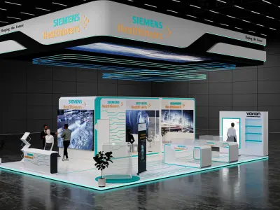 booth 8x12 open 4 side  3D model