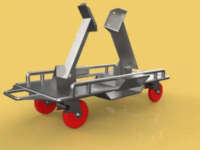 VEHICLE AUTOMOTIVE MOVING JACK DOLLY CAR 3D model