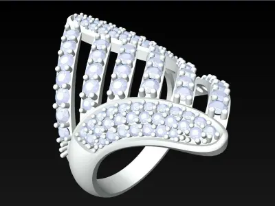 Diamond Ring - Womens Rings - N123348 3D print model