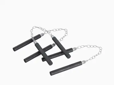 Leather Nunchaku 03  3D model