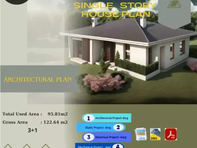 Tip4 House Plans Architectural Drawings Modern House Plans  3D model