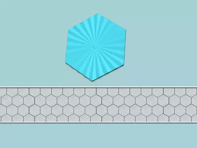 Hexagonal Wall Panel A30 Angular - Interior Design Decoration 3D print model