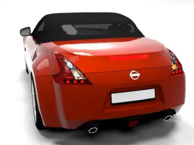 NISSAN 370Z CABRIO CLOSED LOWPOLY Low-poly 3D model