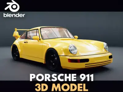 porsche 911 carrera rs 1992 Low-poly 3D model