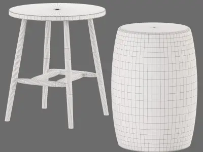 La Redoute Dressing Tables Set 2 3D model