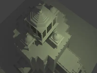 Indian Temple Low-poly 3D model