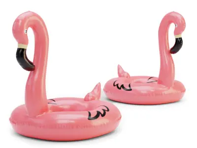 Flamingo Float Ring - Inflatable 3D model