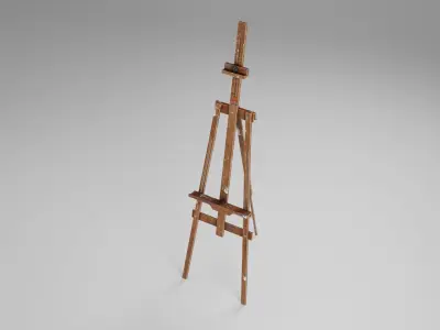 Old Easel Low-poly 3D model