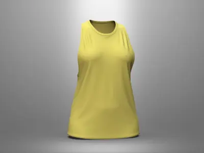 Female Sport Top Women Workout Tank Top 3D model