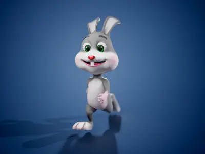 Cartoon Bunny Low-poly 3D model