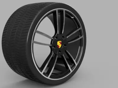 Porsche wheel 3D print model