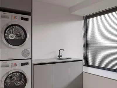 Modern living room dining room interior scenes 488 3D model