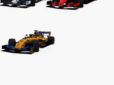 Formula 1 2018 cars Pack 1 3D model