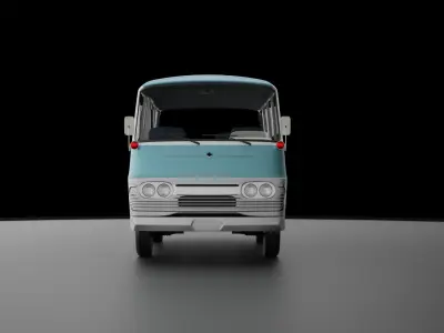 Toyota Light Bus 1963 3D Model left hand drive version 3D model