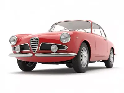 Alfa Romeo Giulia Sprint Low-poly 3D model