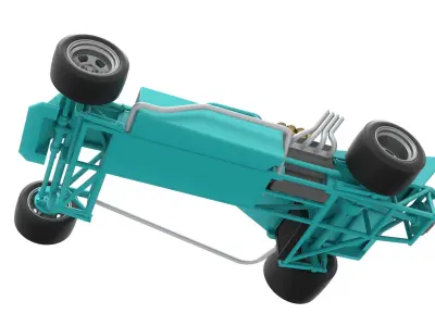 Supermodified rear engine race car Version 2 Scale 1 to 25 3D print model