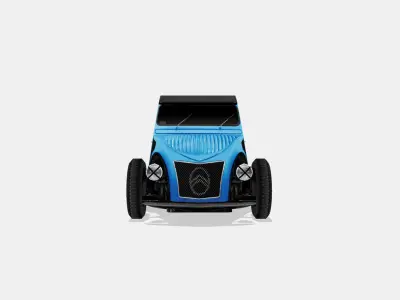 Citroen 2CV A Racer Low-poly 3D model