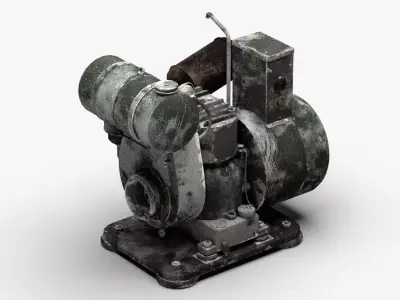 Old USSR Generator Low-poly 3D model