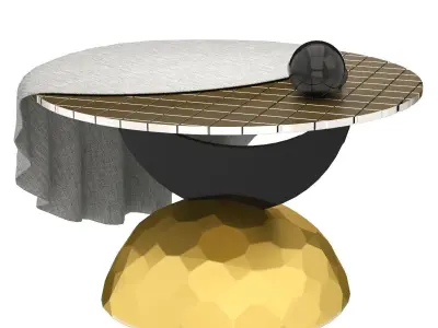 Half Moon Coffee Table 3D model