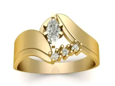 LUXURY ENGAGEMENT DIMOND RING 3D PRINTABLE MODEL 3D print model