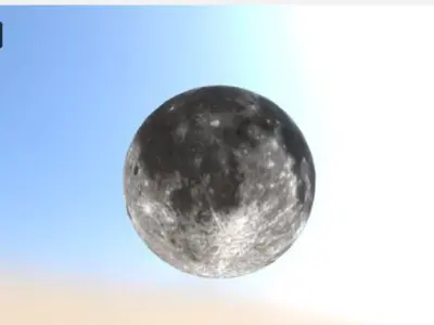 Moon 3D Free low-poly 3D model
