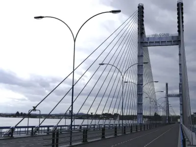 Cable Stayed Bridge 3D model