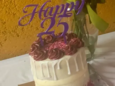 Cake topper Happy 25 Free 3D print model