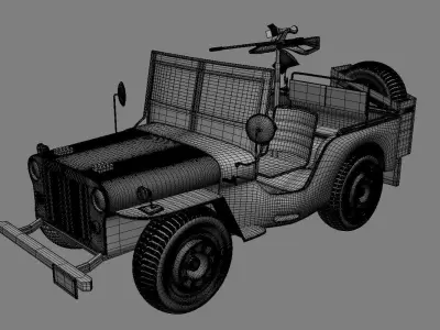millitary jeep 3D model