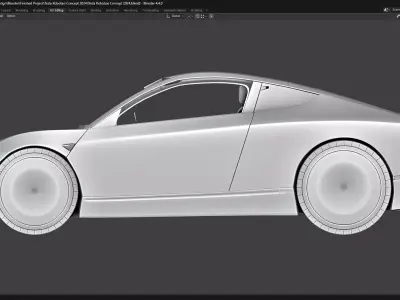 Tesla Robotaxi concept 2024 Low-poly 3D model