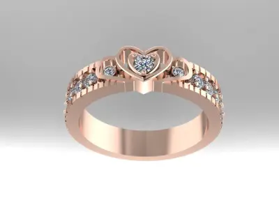 Heart Ring 3D model