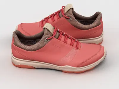 Red Casual Trainers 3D model