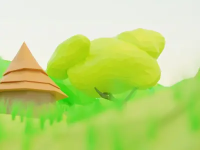 African Landscape low-poly 1 by George Keita Free low-poly 3D model