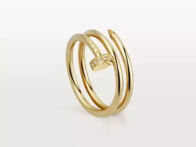 CLOU - RING - DOUBLE - DIAMONDS 3D print model