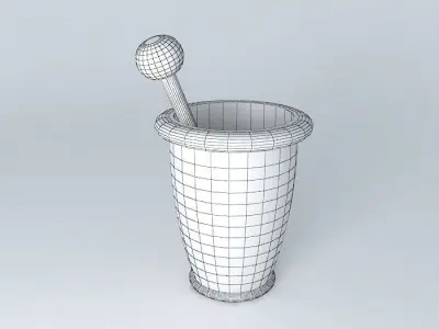 mortar and pestl, socador Free 3D model