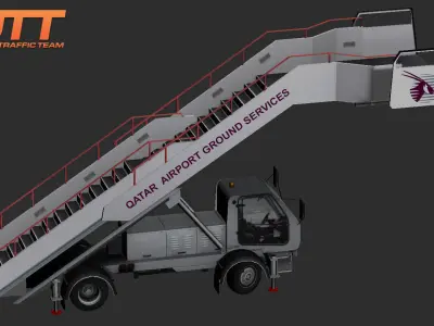 Auto stairs LAS-1 TTA-S Low-poly 3D model