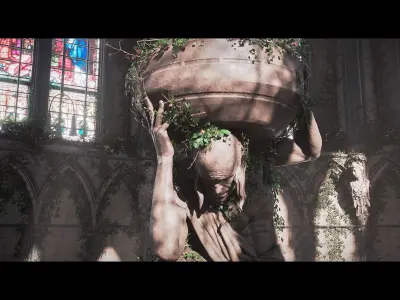 Human Statue - Pillar 3D model